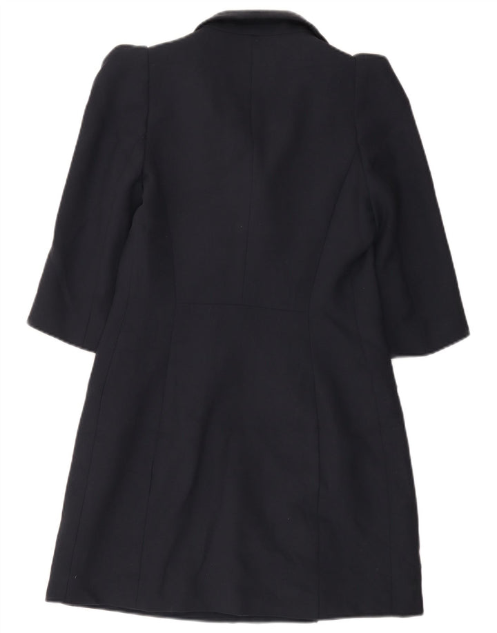 Giacca blazer doppiopetto lunga da donna Zara UK 12 blu navy medio