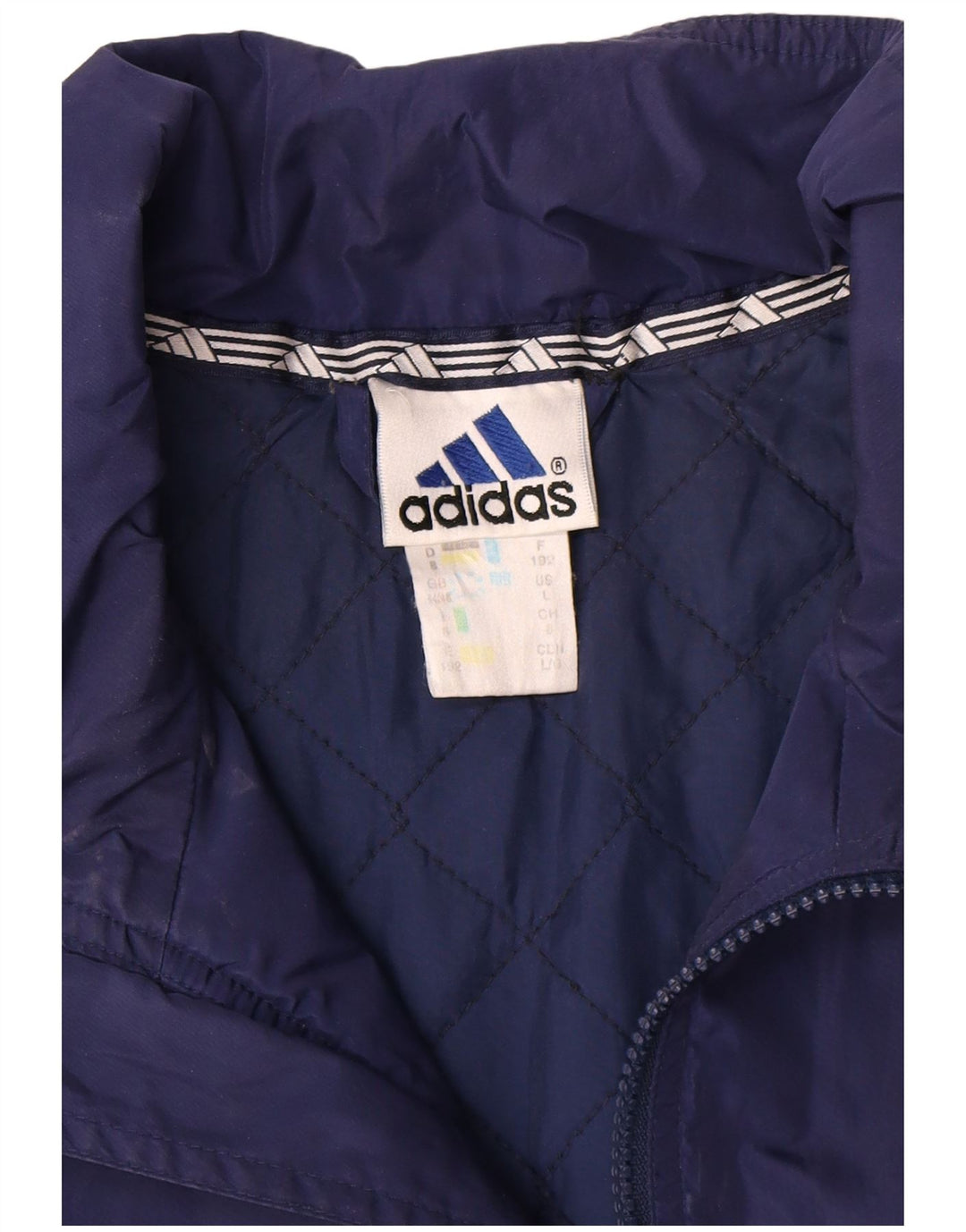Giacca a vento da uomo Adidas UK 44/46 Large Blu Navy in poliammide