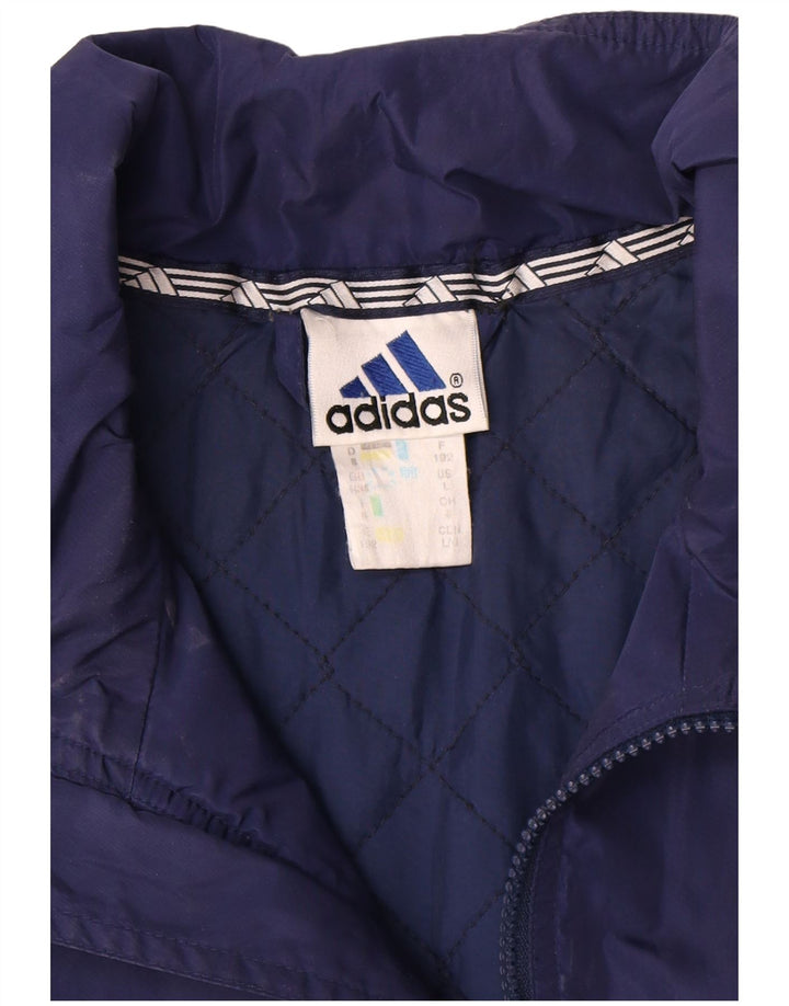 Giacca a vento da uomo Adidas UK 44/46 Large Blu Navy in poliammide