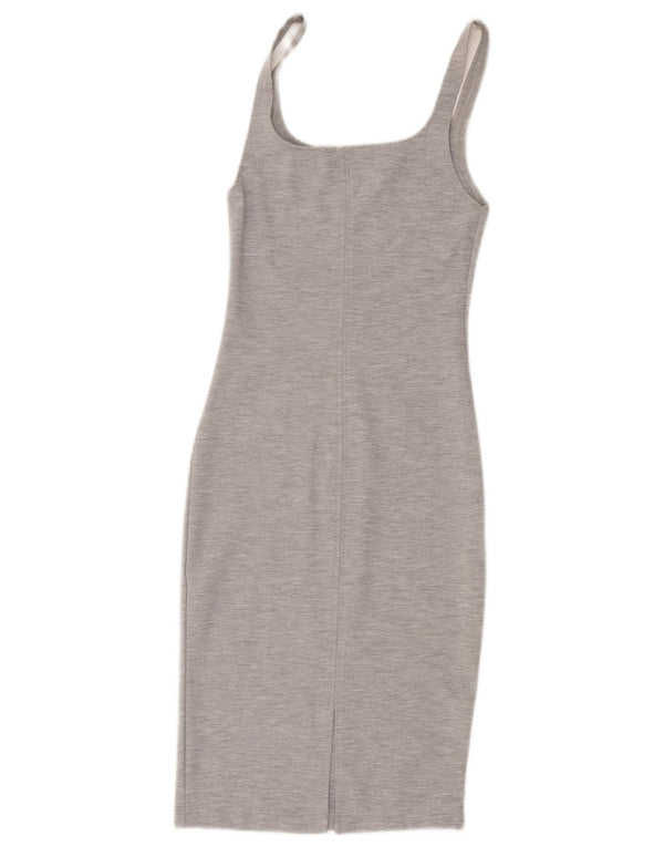 Abito aderente senza maniche Trafaluc da donna Zara UK 8 piccolo grigio chiazzato