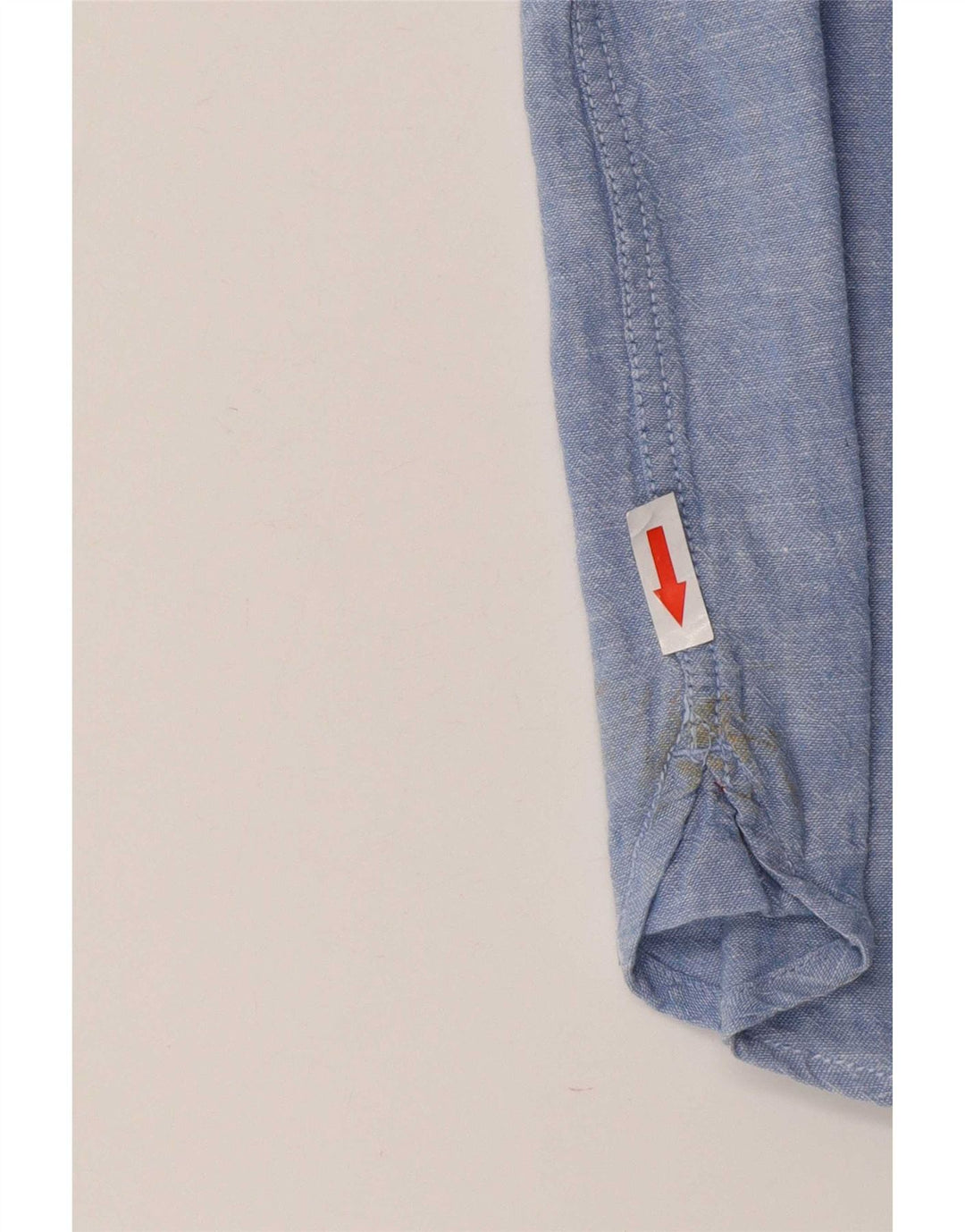 Camicia a maniche corte da uomo Fat Face piccola in lino blu