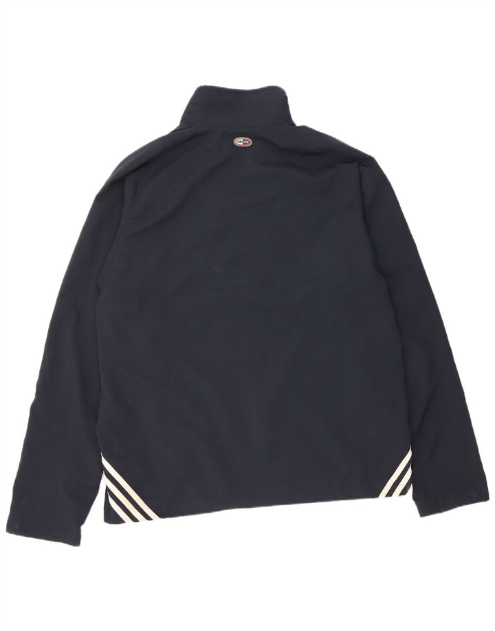 Giacca da uomo Adidas Climalite Top Jacket Large Blu Navy in poliestere