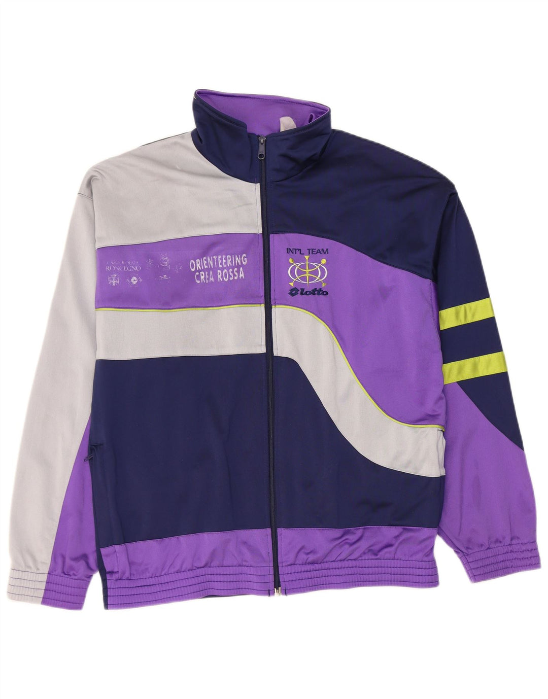 Giacca da ginnastica grafica da uomo Lotto, grande, color block blu navy