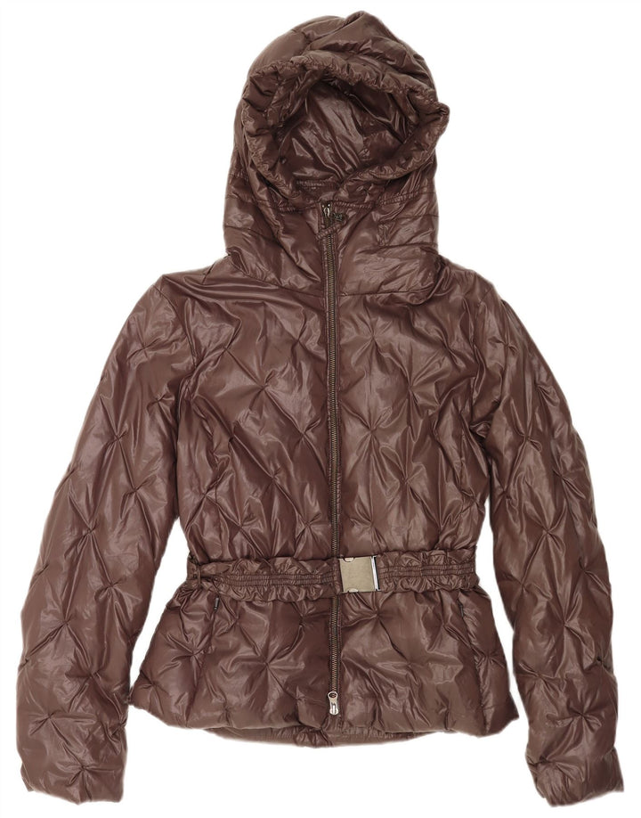 Piumino Donna Cerruti 1881 con cappuccio IT 46 XL Marrone Poliammide