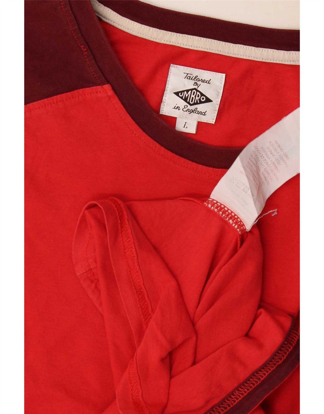 T-shirt da uomo Umbro Top Large rosso color block