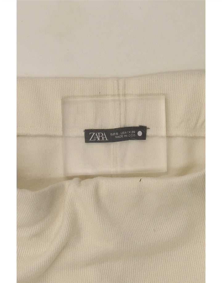 Gonna midi da donna Zara piccola W26 bianco sporco