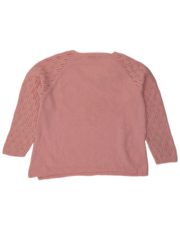 Crew Clothing Maglione da donna con scollo a V UK 18 XL Lana rosa