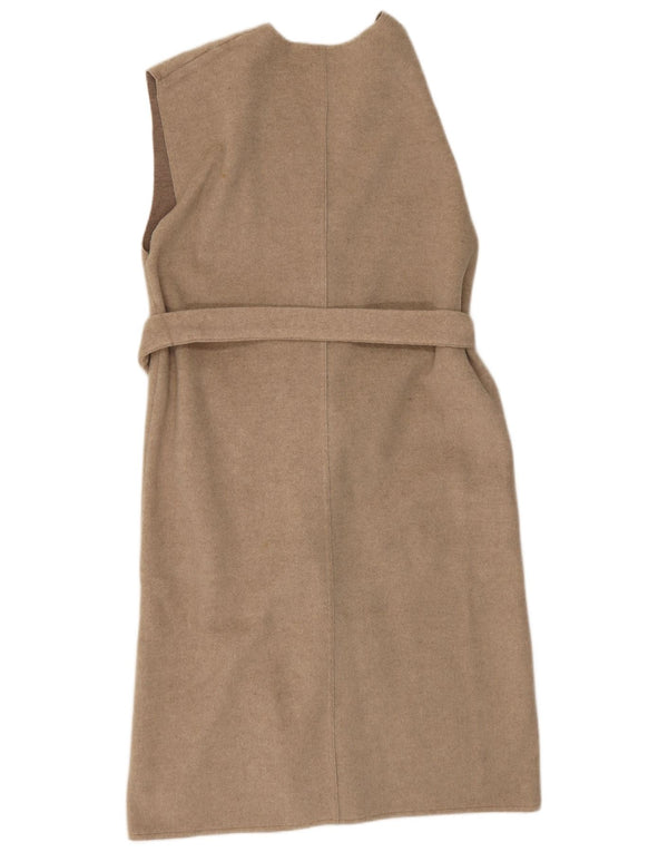 Maglione cardigan senza maniche lungo da donna Zara UK 14 Beige medio