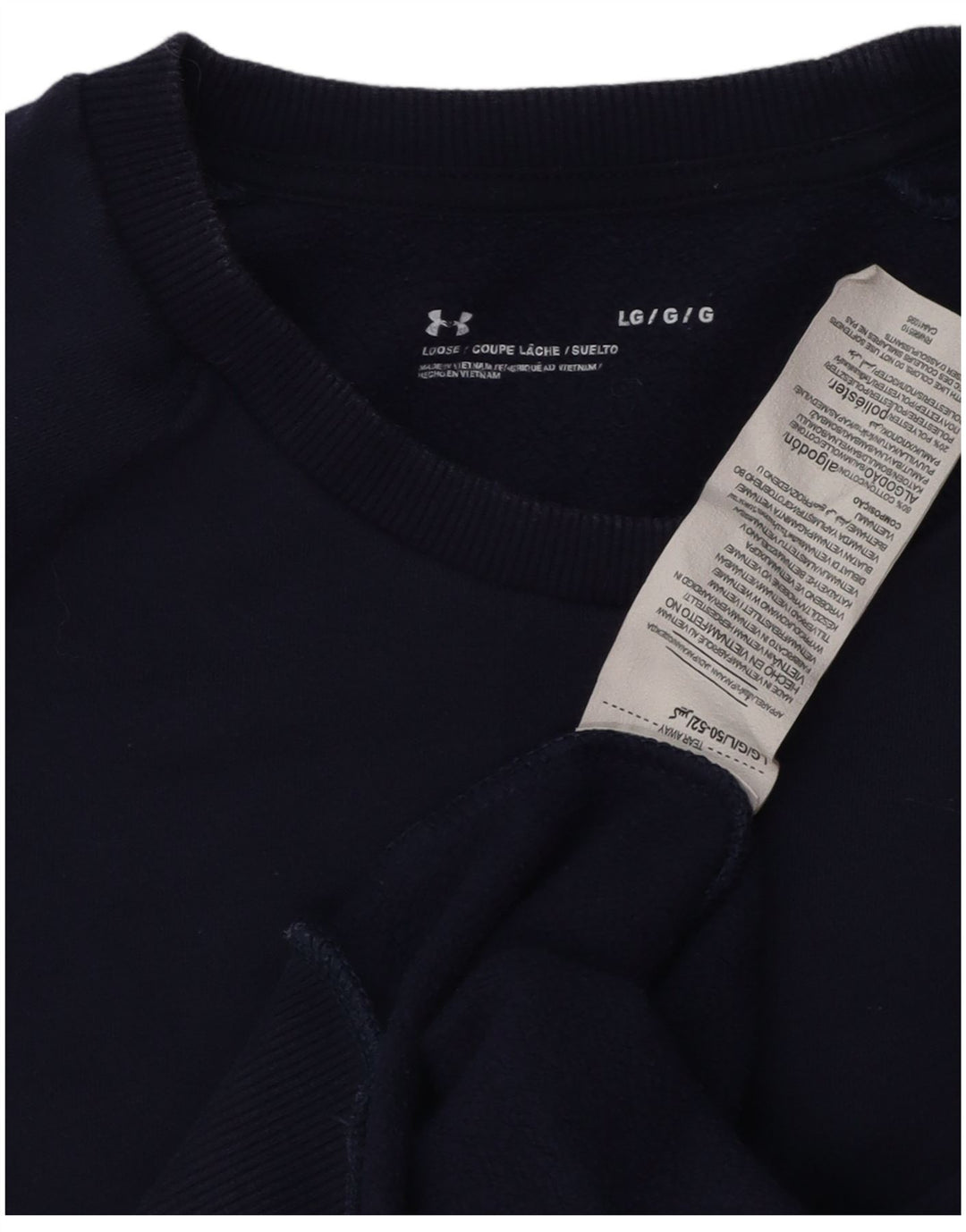 Felpa da uomo Under Armour Maglione grande cotone blu navy
