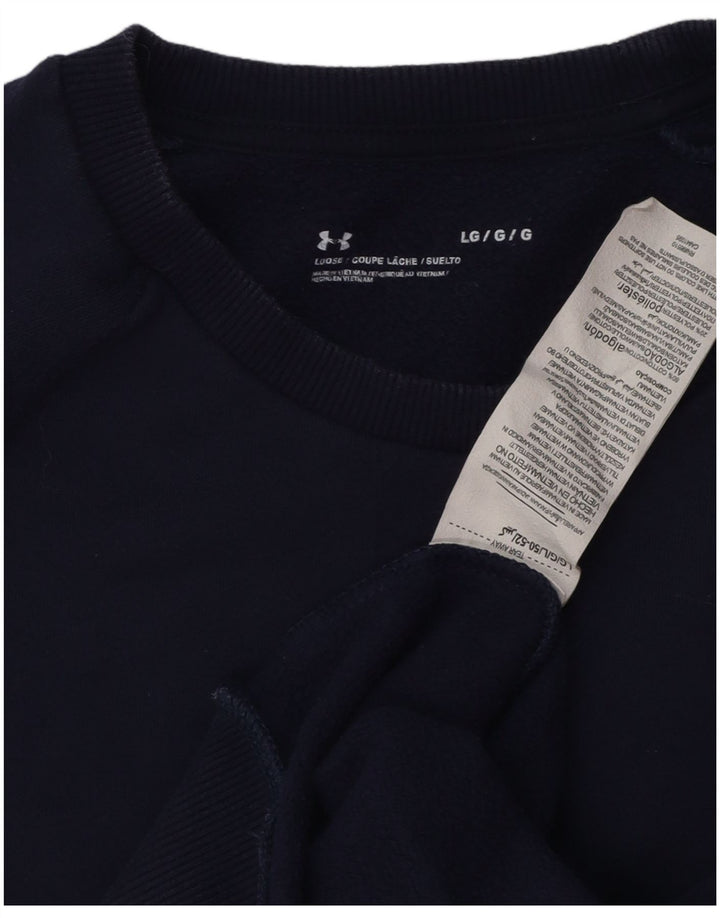 Felpa da uomo Under Armour Maglione grande cotone blu navy