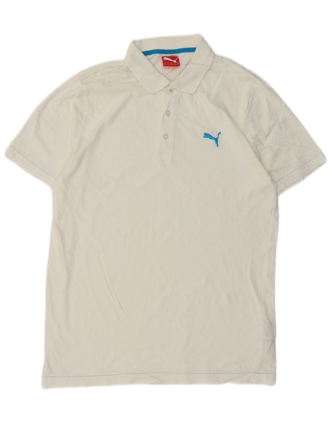 Polo PUMA da uomo in cotone bianco medio