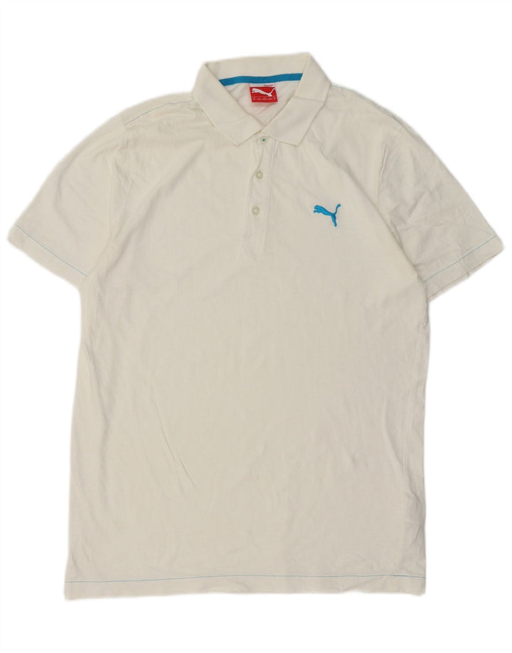 Polo PUMA da uomo in cotone bianco medio