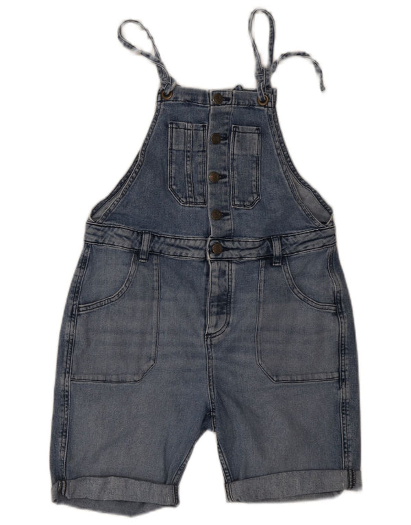 Pantaloncini di jeans da donna Fat Face Salopette in denim UK 12 Medio W30 Cotone blu