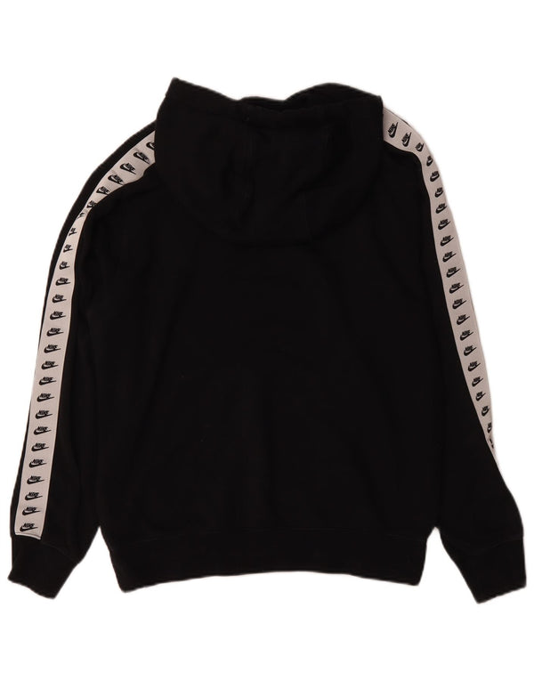 Felpa con cappuccio grafica Nike da uomo, piccola, in cotone color block nero