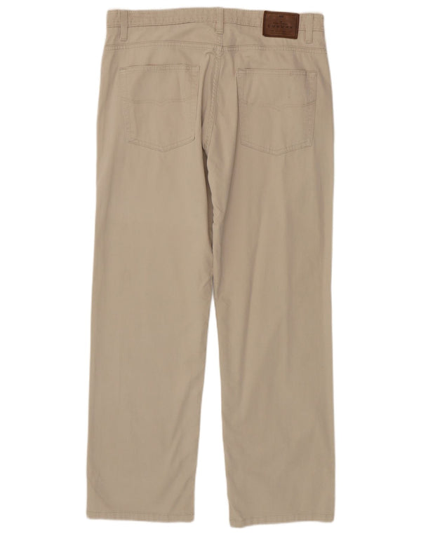 Pantaloni casual dritti Marks & Spencer da uomo blu Harbour W34 L29 Beige