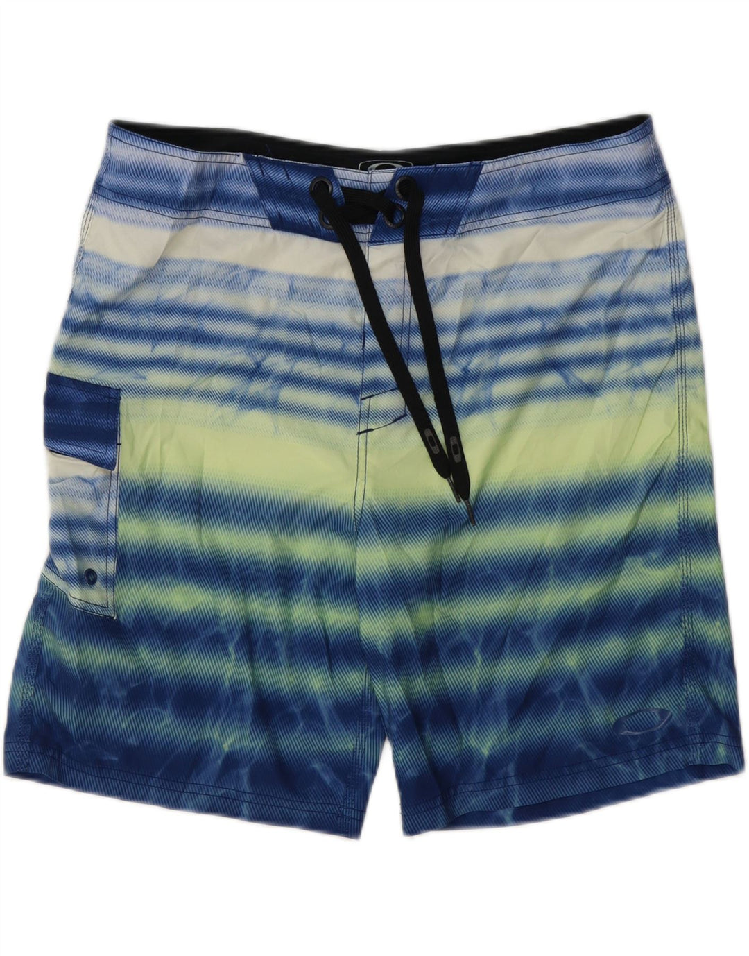 OAKLEY Mens Swimming Shorts Large Blue Striped Vintage Oakley and Second-Hand Oakley from Messina Hembry 