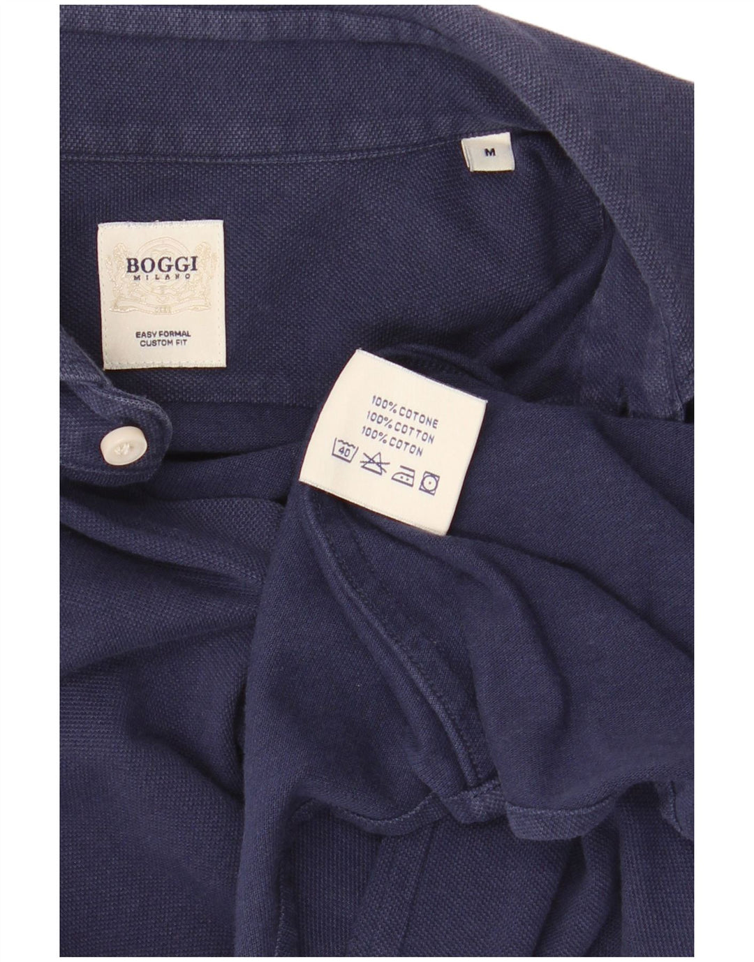 Camicia Milano da uomo Boggi Cotone medio blu navy
