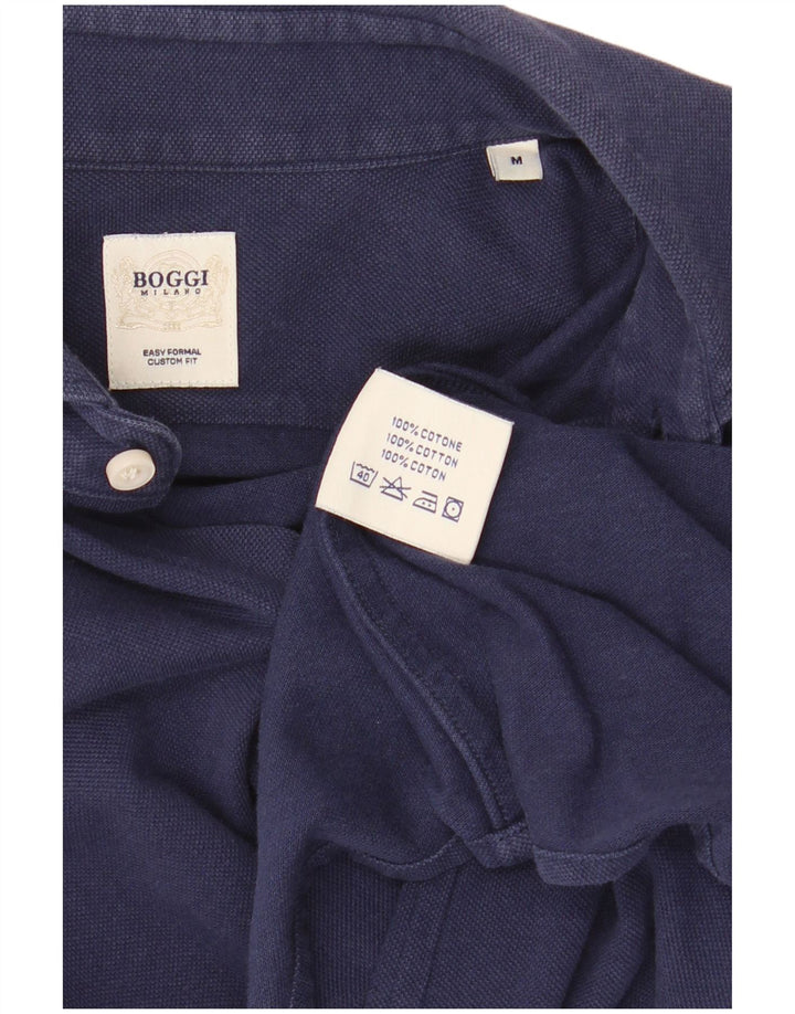 Camicia Milano da uomo Boggi Cotone medio blu navy