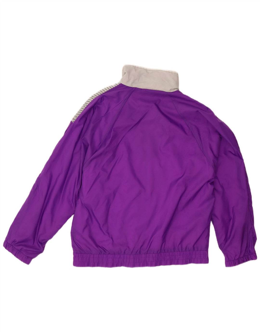 Tuta intera da donna vintage EU 42 grande poliammide a righe viola
