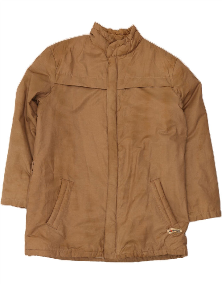 VINTAGE Mens Padded Jacket UK 40 Large Brown Vintage Vintage and Second-Hand Vintage from Messina Hembry 