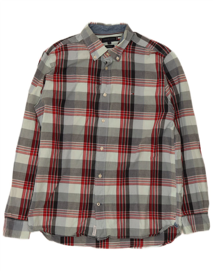 Camicia da uomo Regular Fit Tommy Hilfiger Large in cotone a quadri multicolore