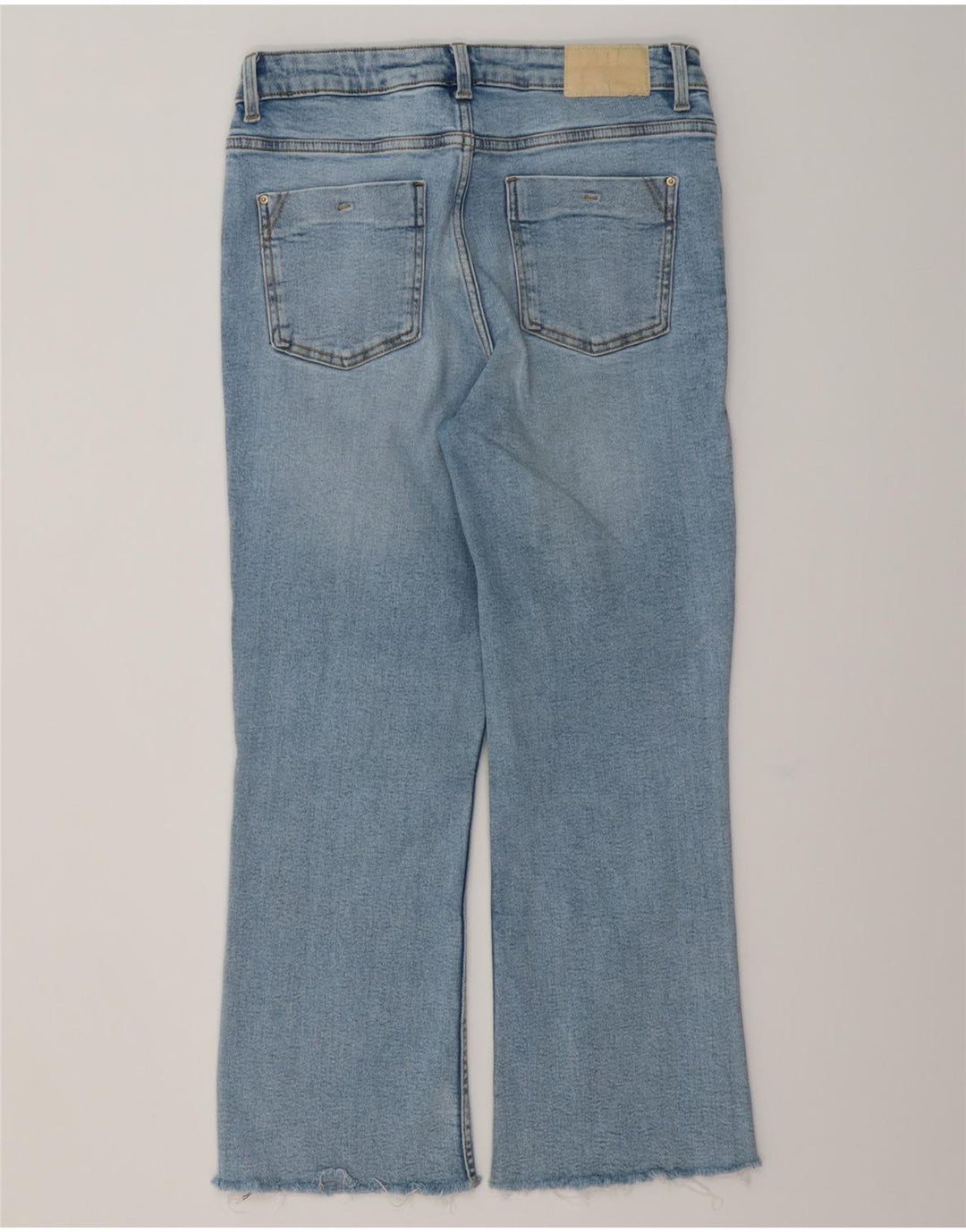 Jeans corti da donna ZARA Bootcut EU 40 medio W30 L25 cotone blu