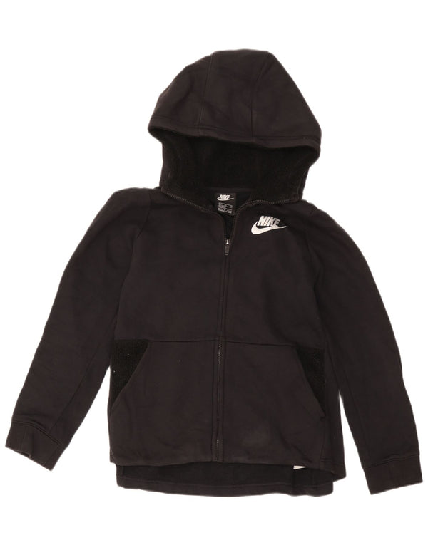 Felpa con cappuccio e zip per ragazze Nike 13-14 anni XL in cotone nero