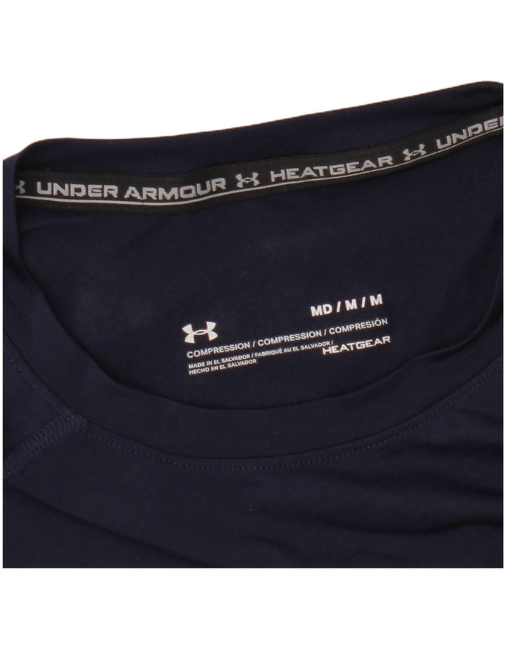 Maglietta Under Armour da uomo Heat Gear Top medio blu navy sintetico