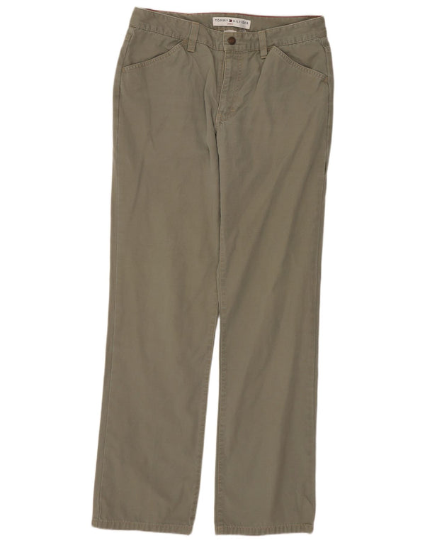 TOMMY HILFIGER Pantaloni casual dritti da donna US 6 Medium W28 L30 Khaki