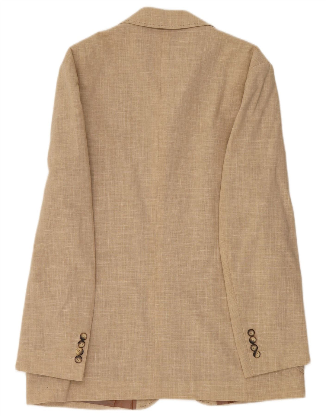 Giacca blazer vintage da uomo a 3 bottoni IT 54 2XL Lino beige