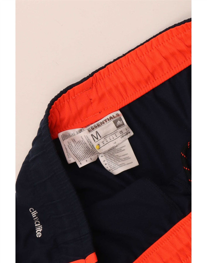 Pantaloncini sportivi Adidas Climalite da uomo medi in poliestere blu navy