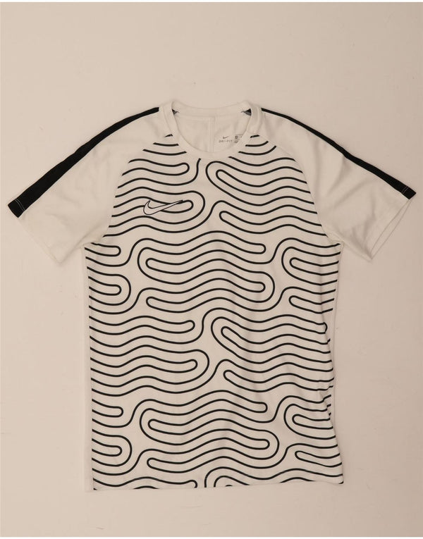 T-shirt Nike da uomo Dri Fit con motivo astratto, colore bianco medio