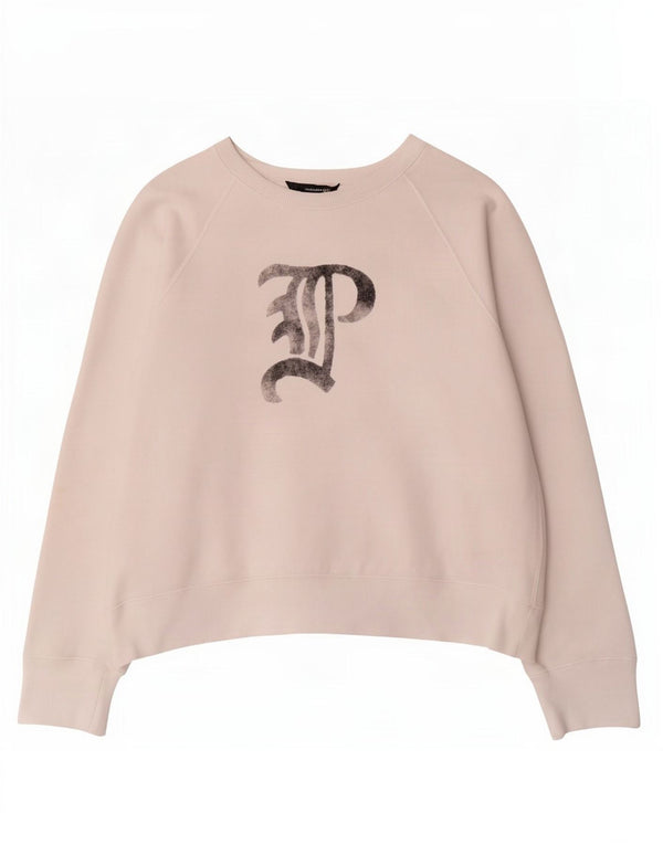Polo Ralph Lauren Felpa grafica da donna Maglione UK 14 Medio Bianco