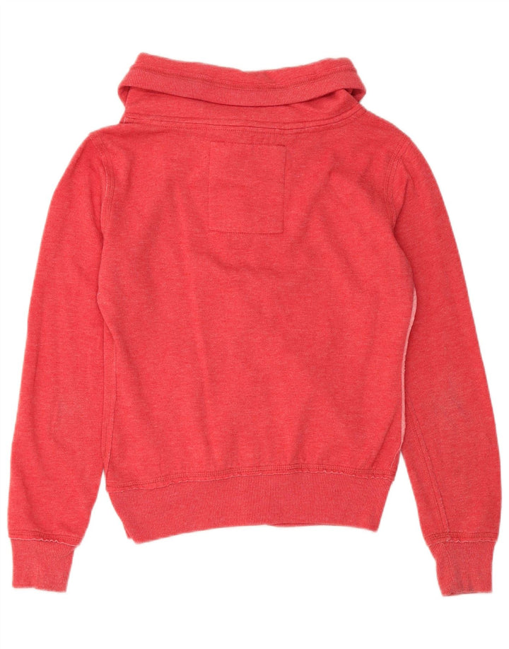 GUESS Giacca da tuta grafica da donna UK 8 Small Poliestere rosso