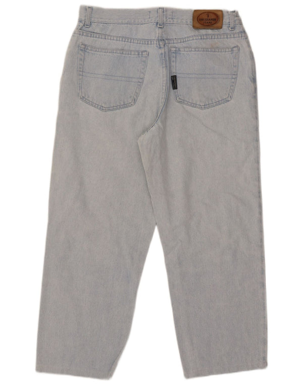 Jeans Cropped Uomo Trussardi IT 52 XL W38 L26 Blu Cotone