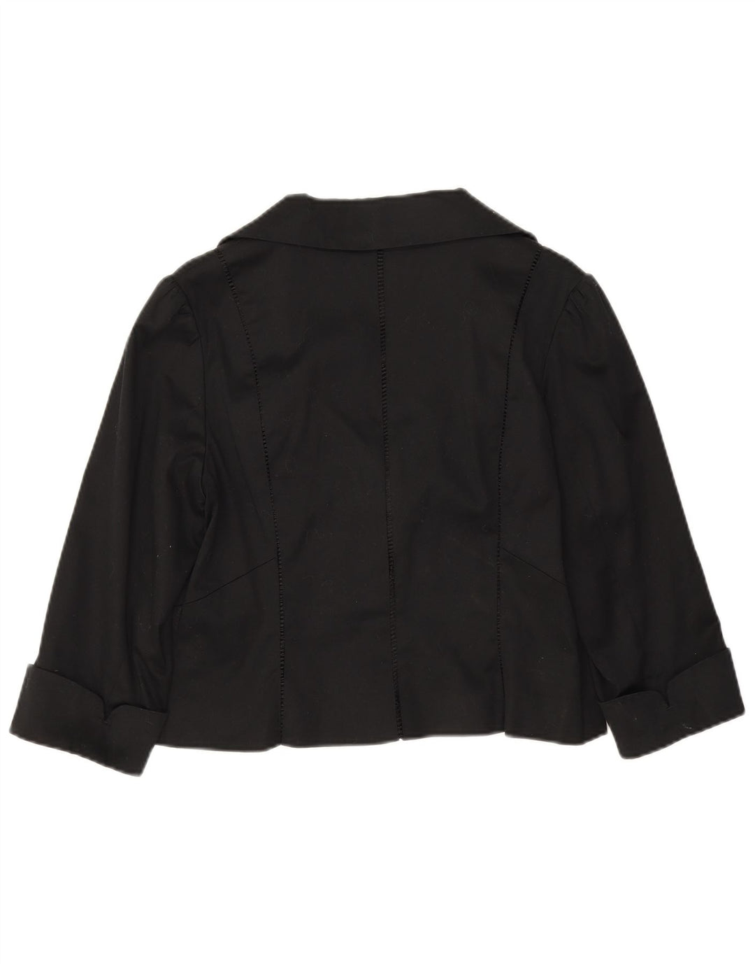 Giacca blazer con maniche a 3/4 corta da donna Coast UK 14 cotone nero medio