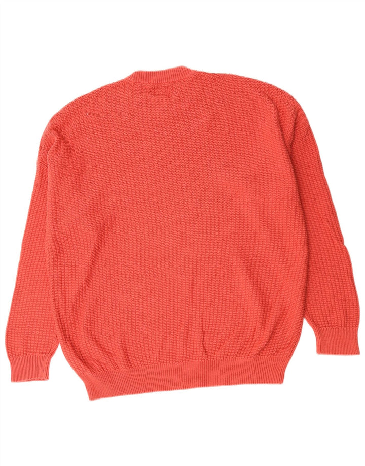 Maglione maglione girocollo da uomo Zara in cotone rosso medio