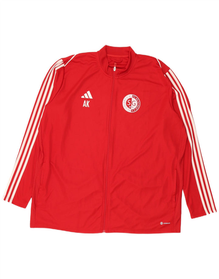 Giacca da ginnastica da uomo Adidas Aeroready Graphic 3XL rossa in poliestere
