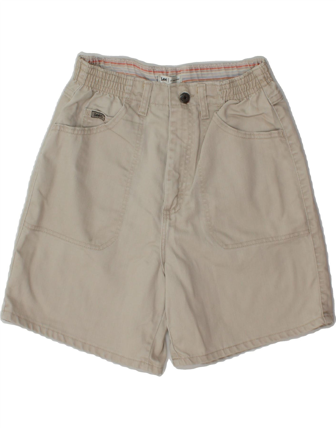 LEE Womens Casual Shorts US 8 Medium W26  Beige Cotton Vintage Lee and Second-Hand Lee from Messina Hembry 