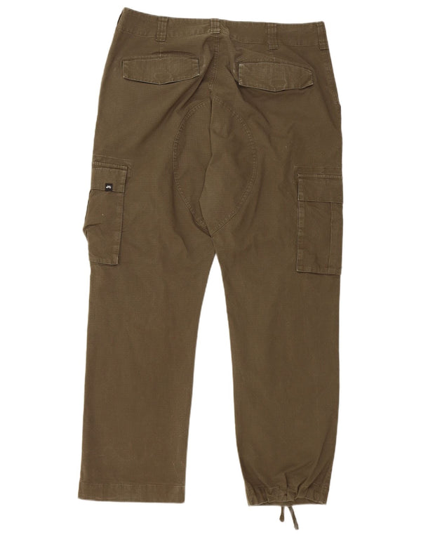 Pantaloni cargo dritti da donna NIKE W34 L27 cotone kaki