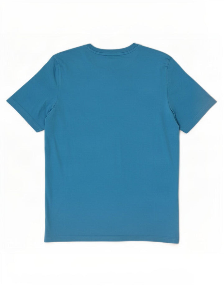 T-shirt grafica da uomo Puma Top in cotone blu medio