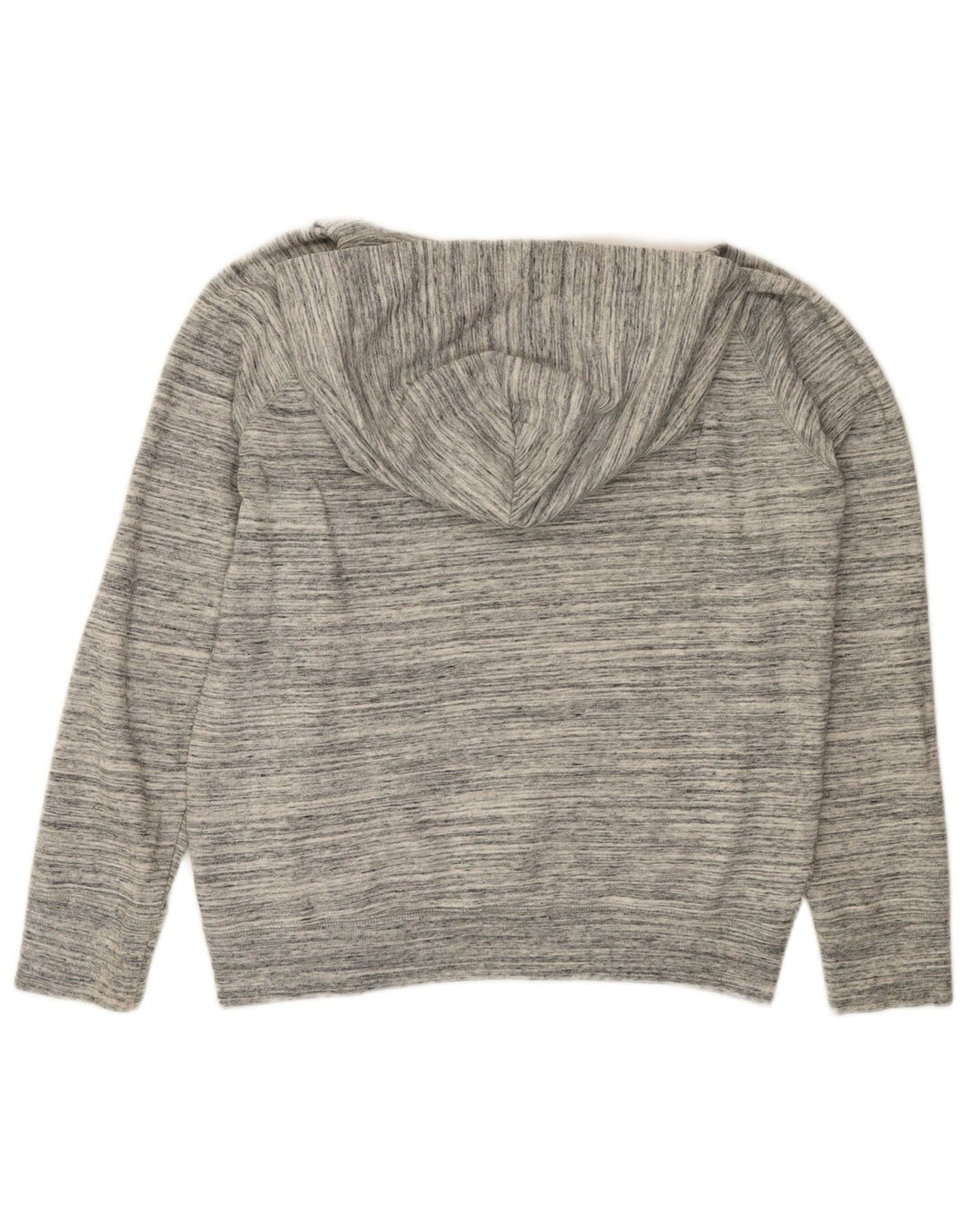 GAP Mens Graphic Hoodie Jumper Medium Grey Flecked Cotton