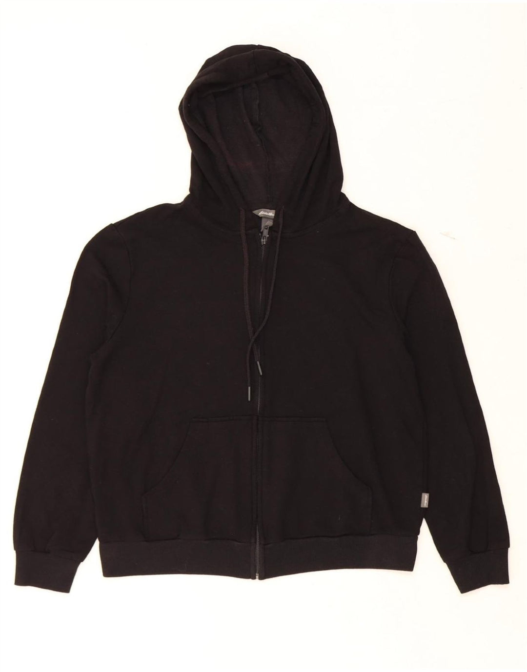 EDDIE BAUER Womens Crop Zip Hoodie Sweater UK 14 Medium Black Vintage Eddie Bauer and Second-Hand Eddie Bauer from Messina Hembry 