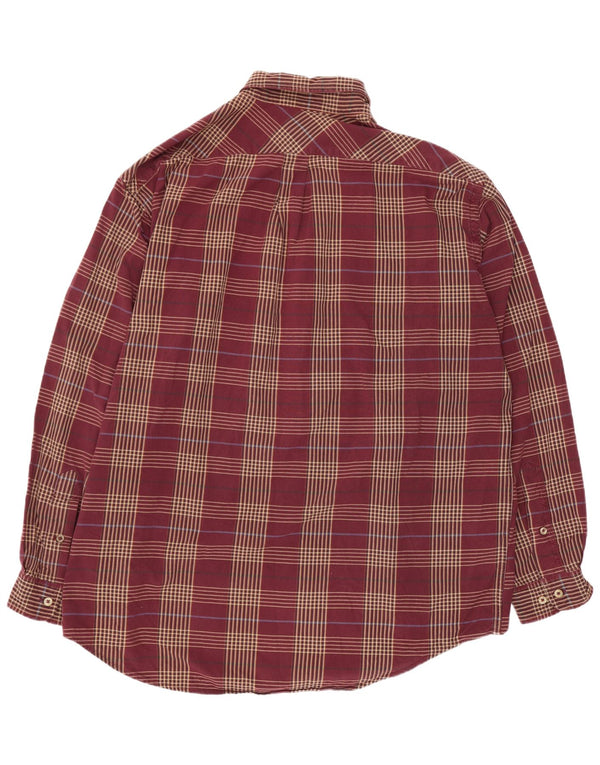 Camicia da uomo Marlboro Classics 2XL Cotone a quadri bordeaux