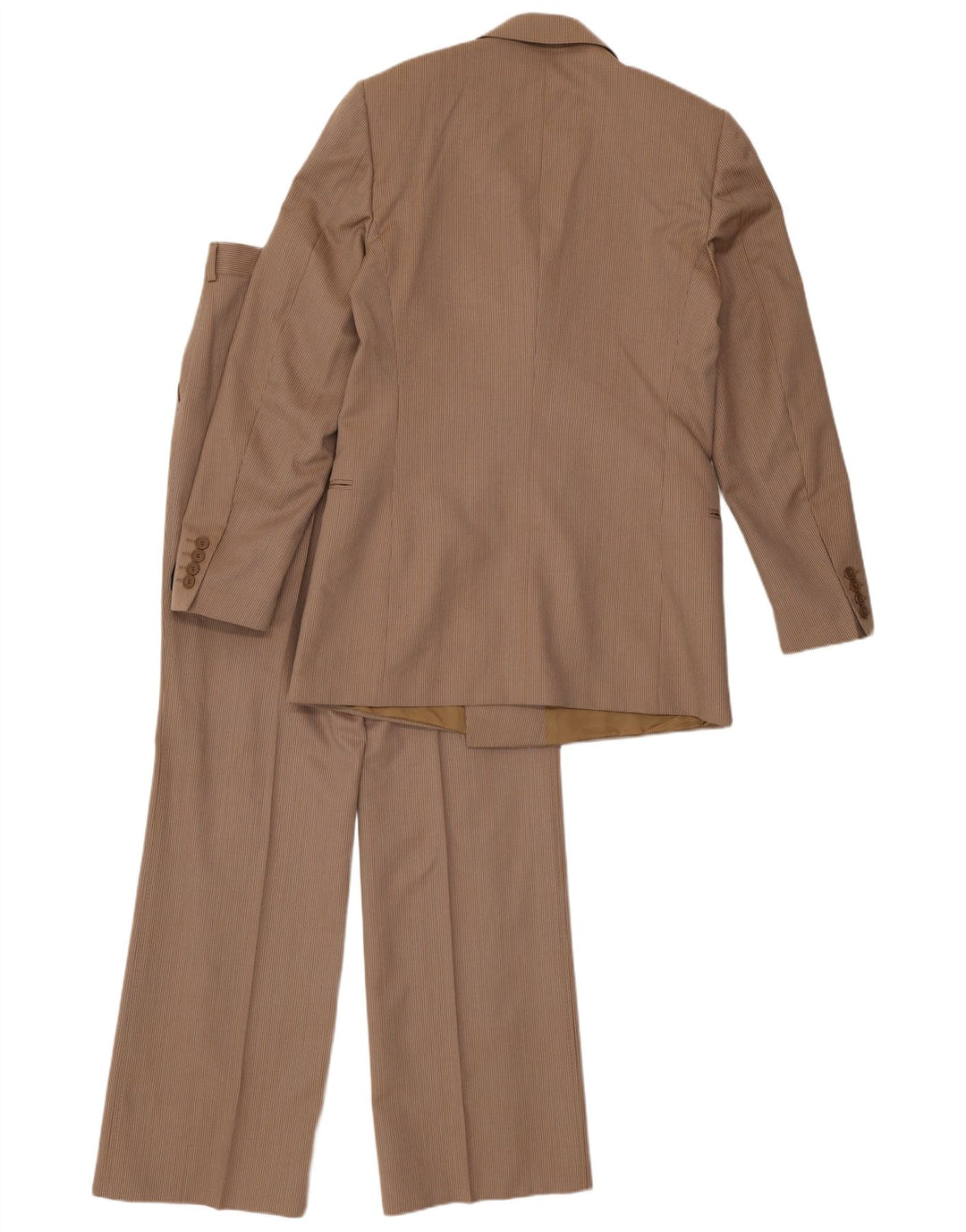 Abito vintage da uomo in 2 pezzi IT 48 medio W30 L32 gessato marrone