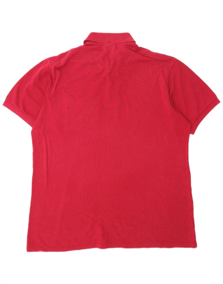 Polo da uomo LACOSTE taglia 6 XL in cotone rosso