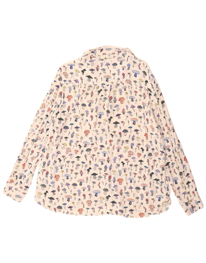 Camicetta da donna con motivo astratto French Connection UK 14 grande bianca