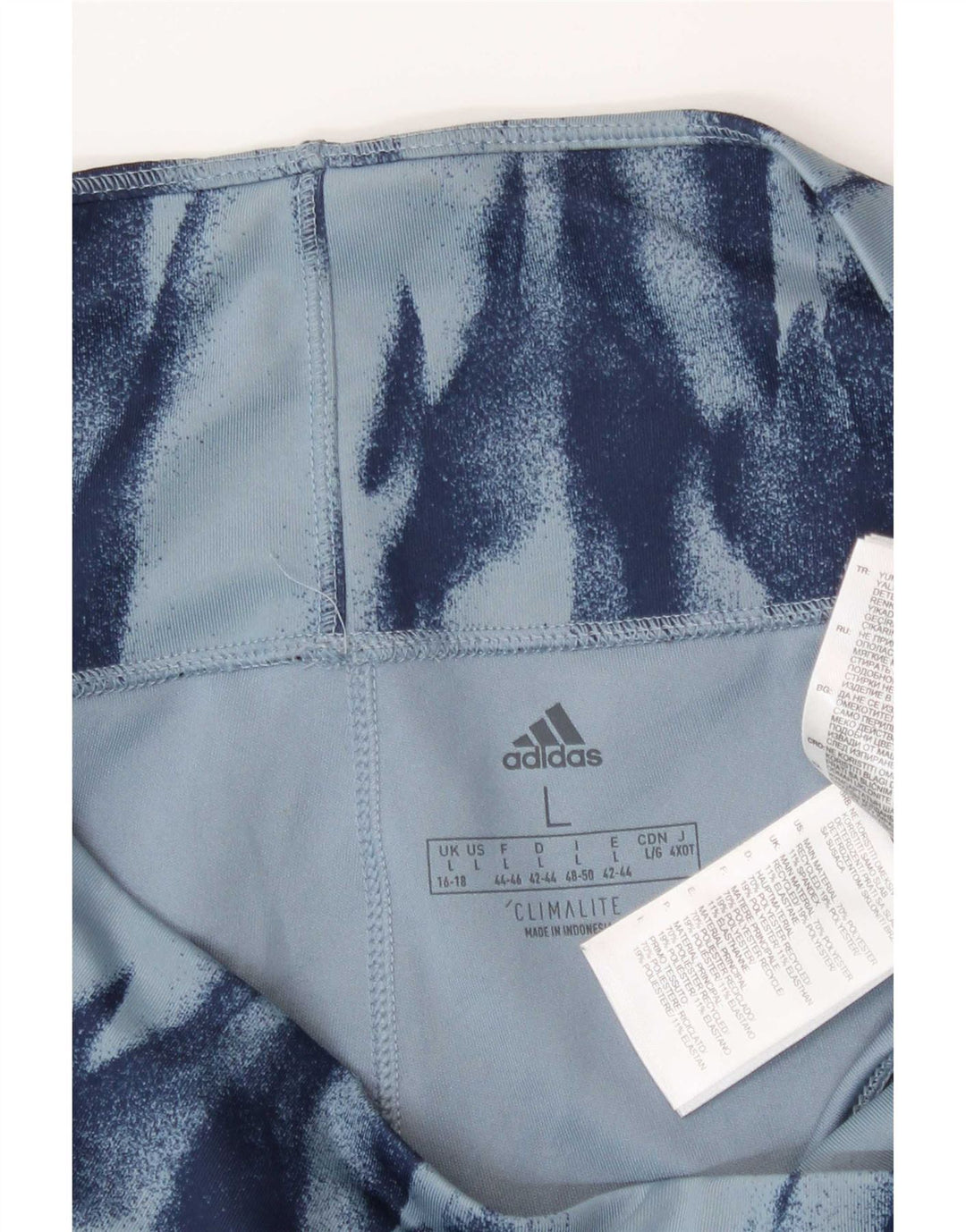 Leggings Adidas Climalite modello astratto da donna UK 16/18 grande blu