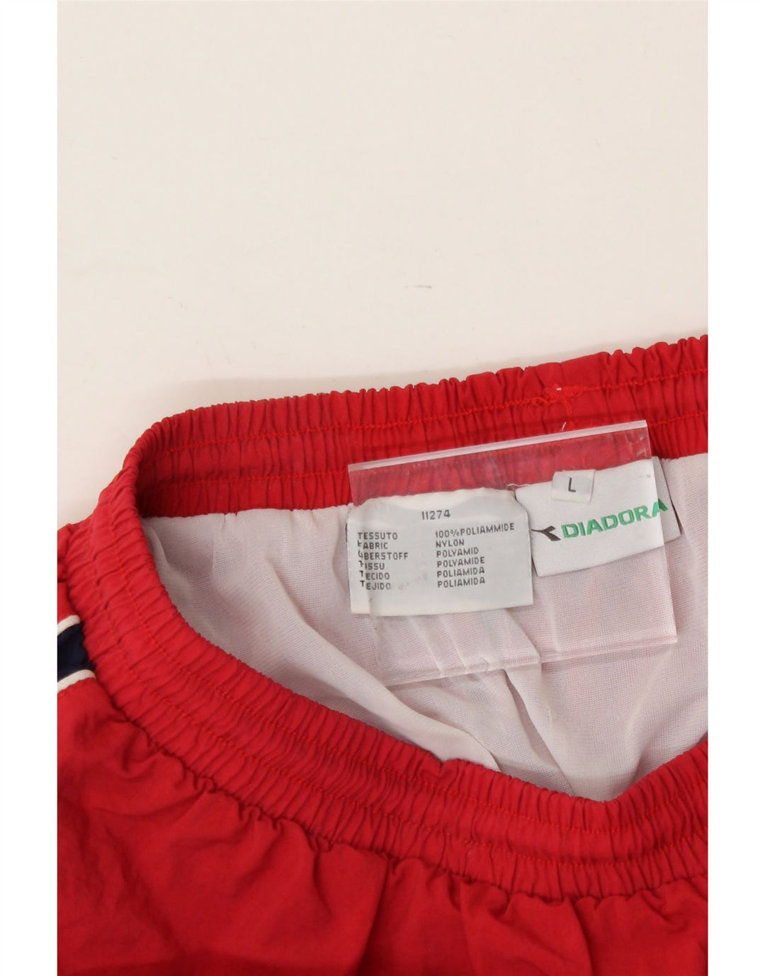 DIADORA Mens Swimming Shorts Large  Red Colourblock Polyamide Vintage Diadora and Second-Hand Diadora from Messina Hembry 