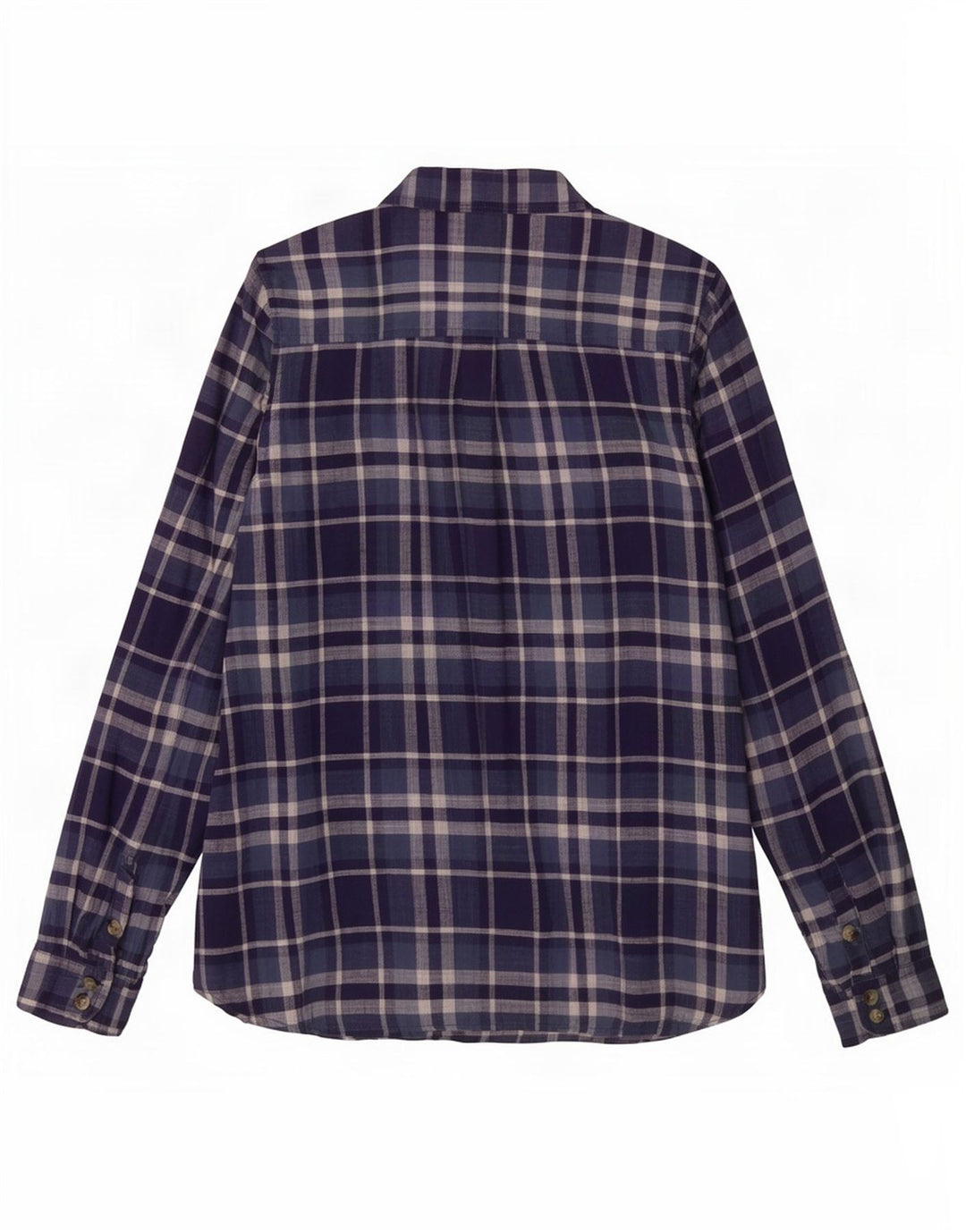 Camicia da donna dal taglio classico Fat Face UK 12 Cotone medio a quadri blu navy